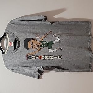 GIANNIS ANTETOKOUNMPO MENS TRI-BLEND T SHIRT GREY HOMAGE NBA GRAPHIC CASUAL XL
